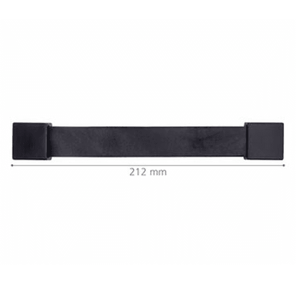 6-1/4" 2Z326 Series Cabinet Pull, Satin Nickel/Black Leather Alt 2 - Image