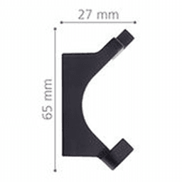 32mm 2Z337 Series Hook, Matte Black Alt 2 - Image