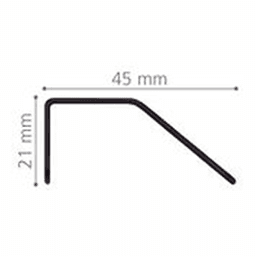 6-1/4" 33651 Series Cabinet Tab Pull, Matte Black Alt 3 - Image