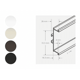 2.9m 33913 Series Horizontal C Channel Profile, Dark Bronze Alt 1 - Image