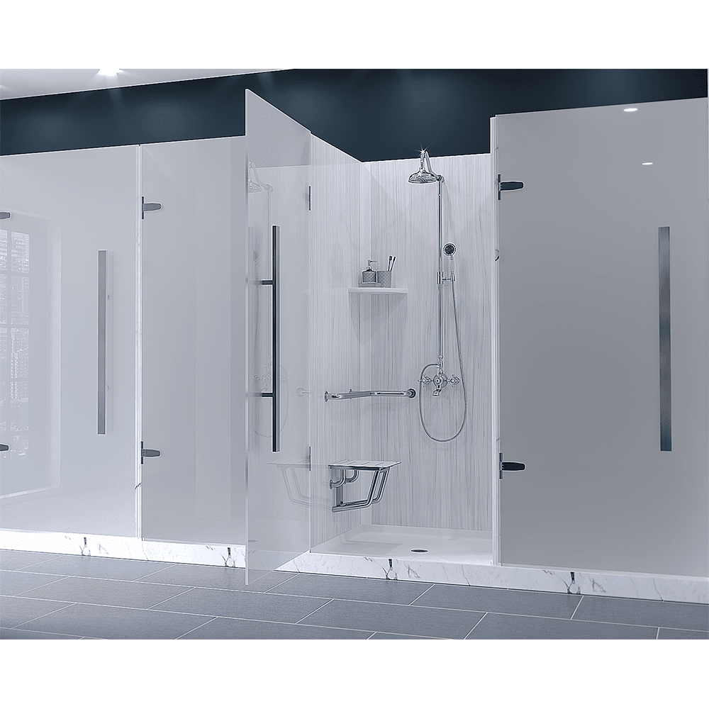60" x 98" Shower Panel, Arctic White Main - Image