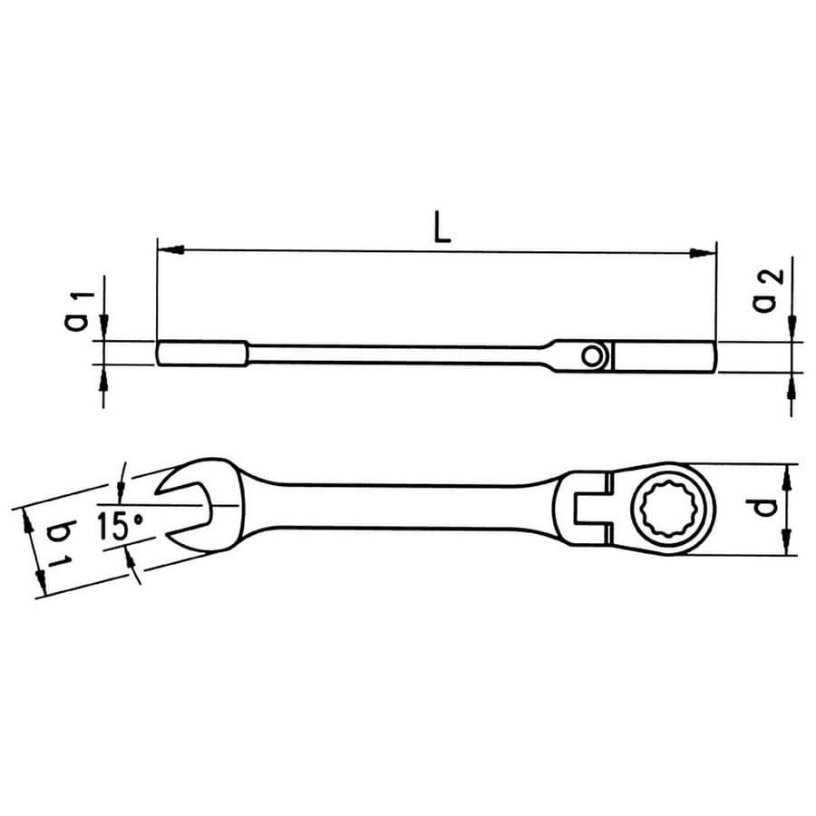 Ratchet Combination Wrench Flexible Joint :: Image 20