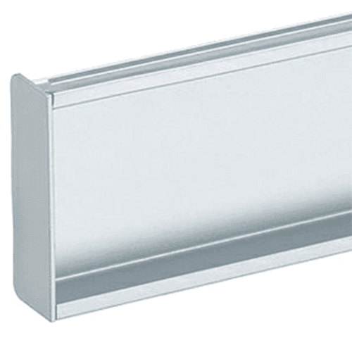 2-7/8" 6K378 Series Left/Right Side Rectangle C-Shaped Cap, Silver Main - Image