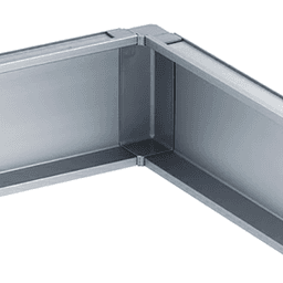 2-7/8" 6K399-C Series Inner Corner Channel, Silver Main - Image