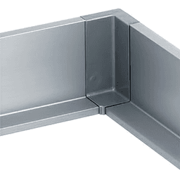 2-1/4" 6K399-L Series Inner Corner Channel, Nickel Main - Image