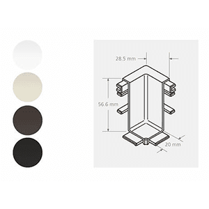 2-1/4" 6K399-L Series Inner Corner Channel, Nickel Alt 1 - Image