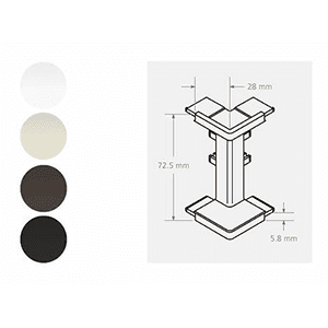 2-7/8" 6K400-C Series Outer Corner Channel, Silver Alt 1 - Image