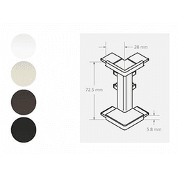 2-7/8" 6K400-C Series Outer Corner Channel, Silver Alt 1 - Image