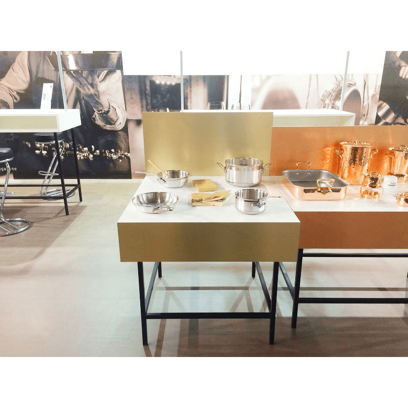 HPL Metal Laminate 704 Brushed Light Brass Aluminum, 48" x 96 - Alt Image 3