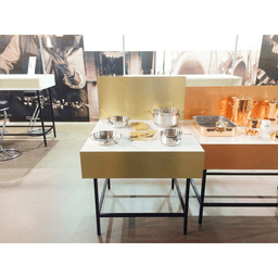 HPL Metal Laminate 704 Brushed Light Brass Aluminum, 48" x 96 - Alt Image 3