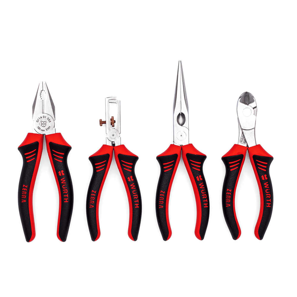 Zebra Pliers And Cutters Sets - Heavy-Duty Side Cutters for Piano Wire