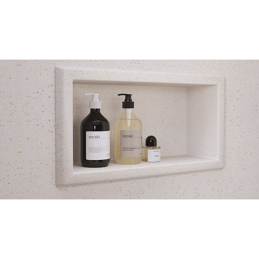 8" x 18" Recessed Box Caddy with Shelf, Luna Main - Image