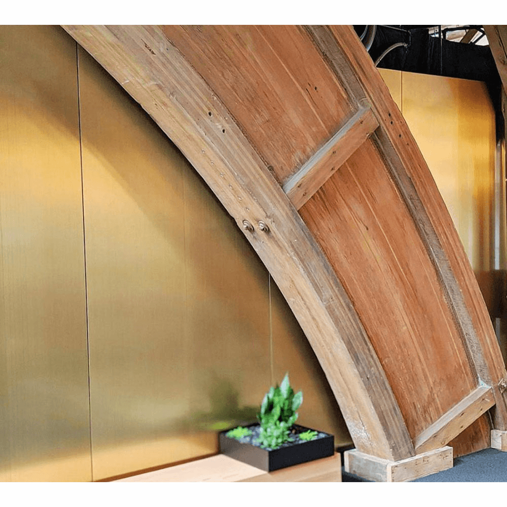 Solid Metal Laminate 904 Brushed Light Brass Aluminum, 48" x 120 - Alt Image 3