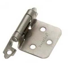 Flush Mount Hinge, Self-Closing, Satin Nickel-Plated - Main Image