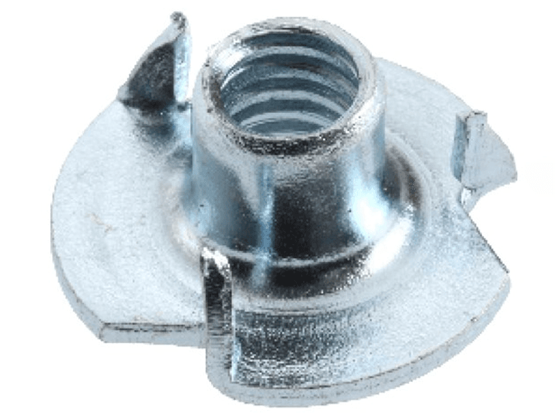 RH Fasteners 1/4" x 20 TPI T-Nut 100/Box for Woodworking