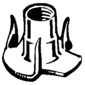 RH Fasteners T-Nut for Mounting Casters or Levelers