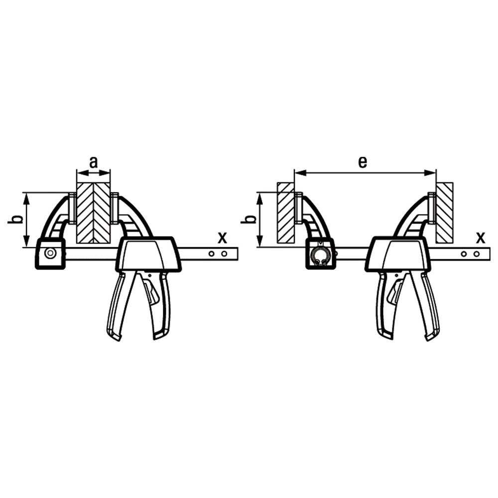 6" One Handed EZ Clamp, 5" - 12" Spread - Alt Image 1