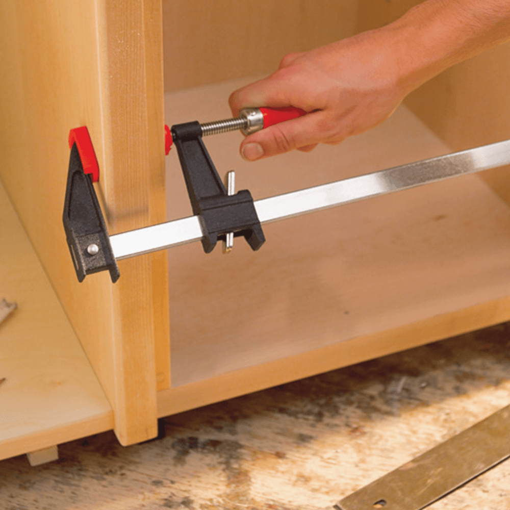 6" Clutch Style Bar Clamp with Wood Handle, 2-1/2" Throat Depth - Alt Image 1
