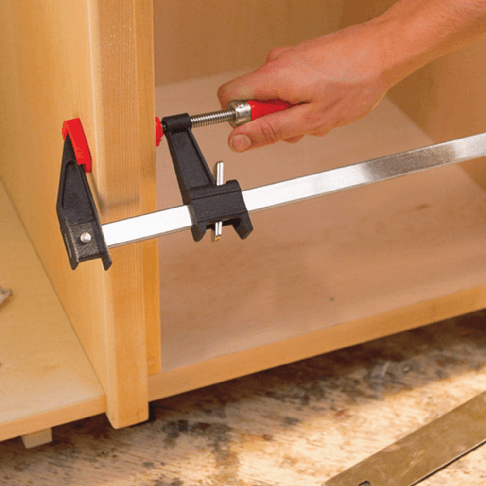 12" Clutch Style Bar Clamp with Wood Handle, 3-1/2" Throat Depth - Alt Image 2