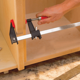 24" Clutch Style Bar Clamp with Wood Handle, 3-1/2" Throat Depth - Alt Image 2