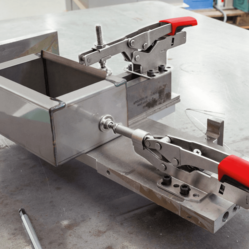 5/8" Auto-Adjust Inline Toggle Clamp with Flanged Base - Alt Image 1