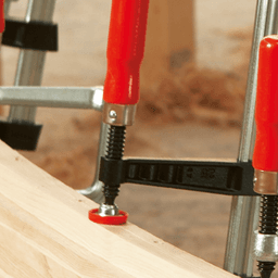 16" Light-Duty Bar Clamp with Wood Handle, 4" Throat Depth - Alt Image 2