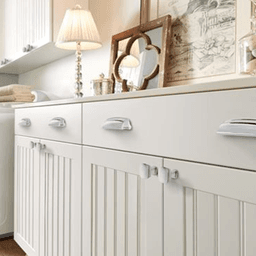 Satin Nickel Square Knob for Cabinets by Amerock