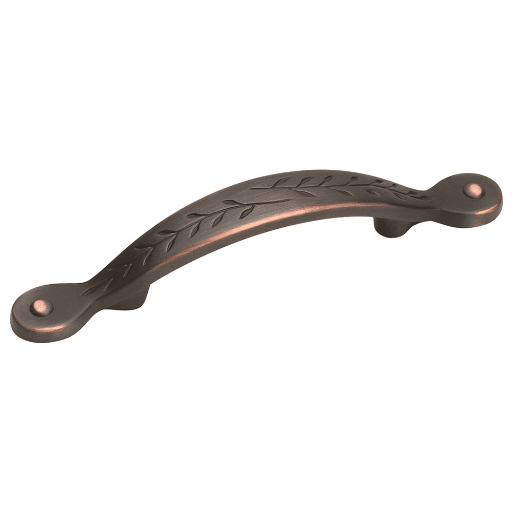 Amerock 3" Nature's Splendor Leaf Pull in Oil-Rubbed Bronze - Close-up view
