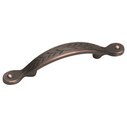 Amerock 3" Nature's Splendor Leaf Pull in Oil-Rubbed Bronze - Close-up view