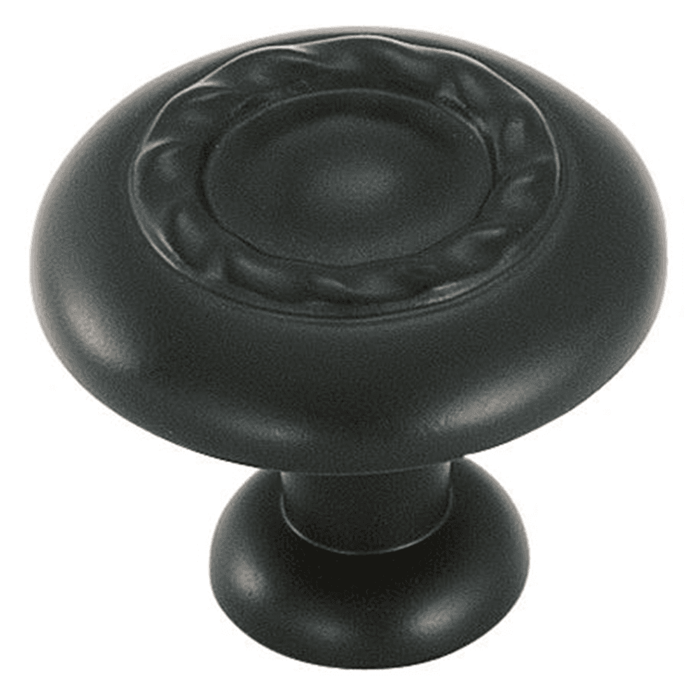 1-1/4" Inspirations Rope Knob in Flat Black Finish