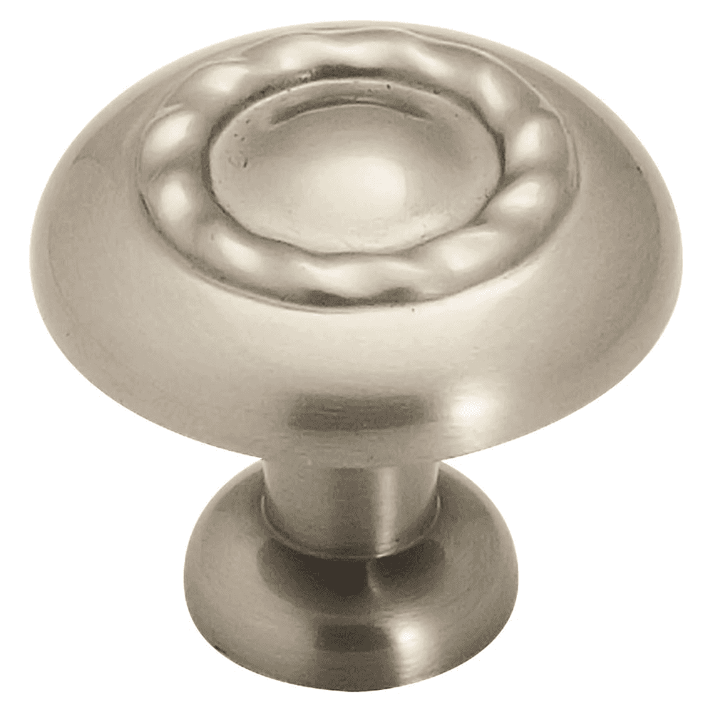 1-1/4" Inspirations Rope Knob in Satin Nickel Finish - Front View