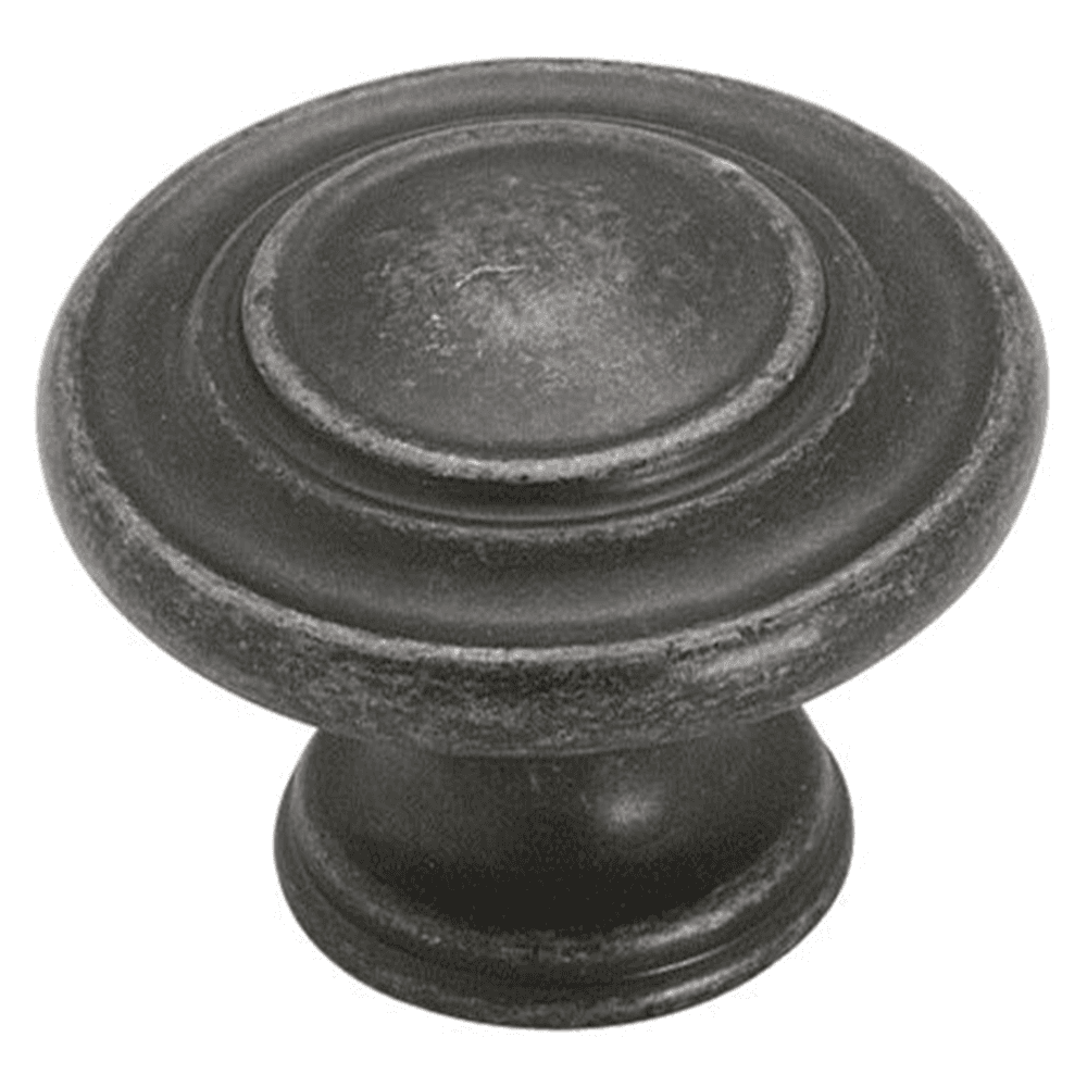 Amerock 1-5/16" Inspirations&trade; 3-Ring Knob in Wrought Iron Dark Finish - Product Image 1