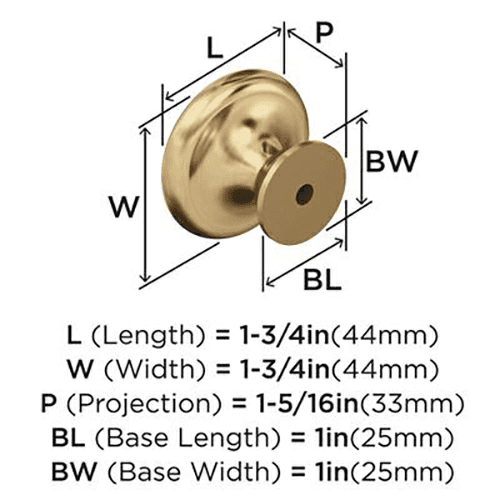 1-3/4" Inspirations Round Cabinet Knob, Champagne Bronze Alt 2 - Image