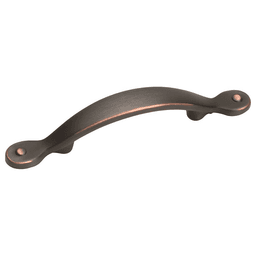 Amerock 3" Inspirations&trade; Plain Pull in Oil-Rubbed Bronze on a white background