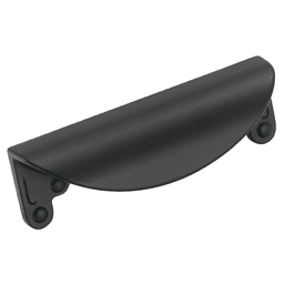Decorative Cup Pull for Cabinets and Drawers in Satin Nickel with Inspirations Design