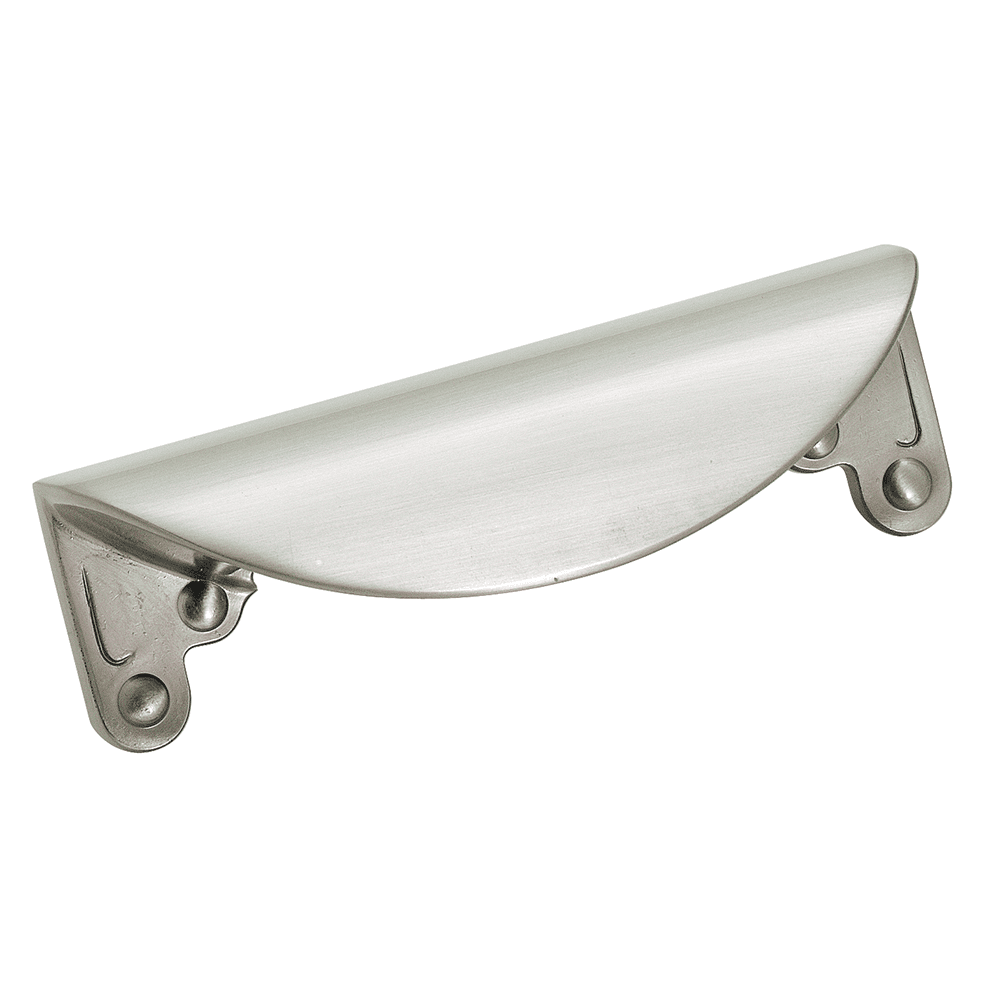 3 inch Cup Pull in Satin Nickel Finish with Unique Inspirations