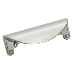 3 inch Cup Pull in Satin Nickel Finish with Unique Inspirations