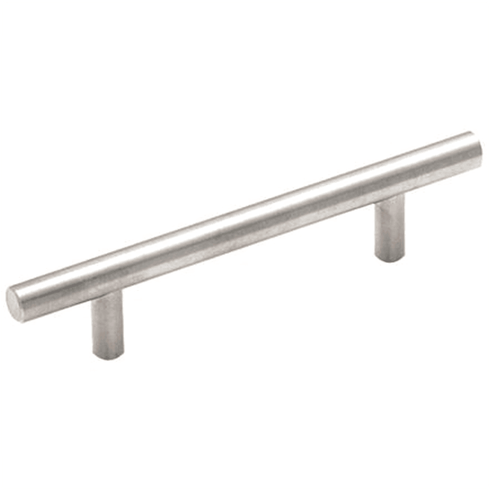 Amerock 3-3/4" Bar Pull in Sterling Nickel finish with modern design and clean lines.