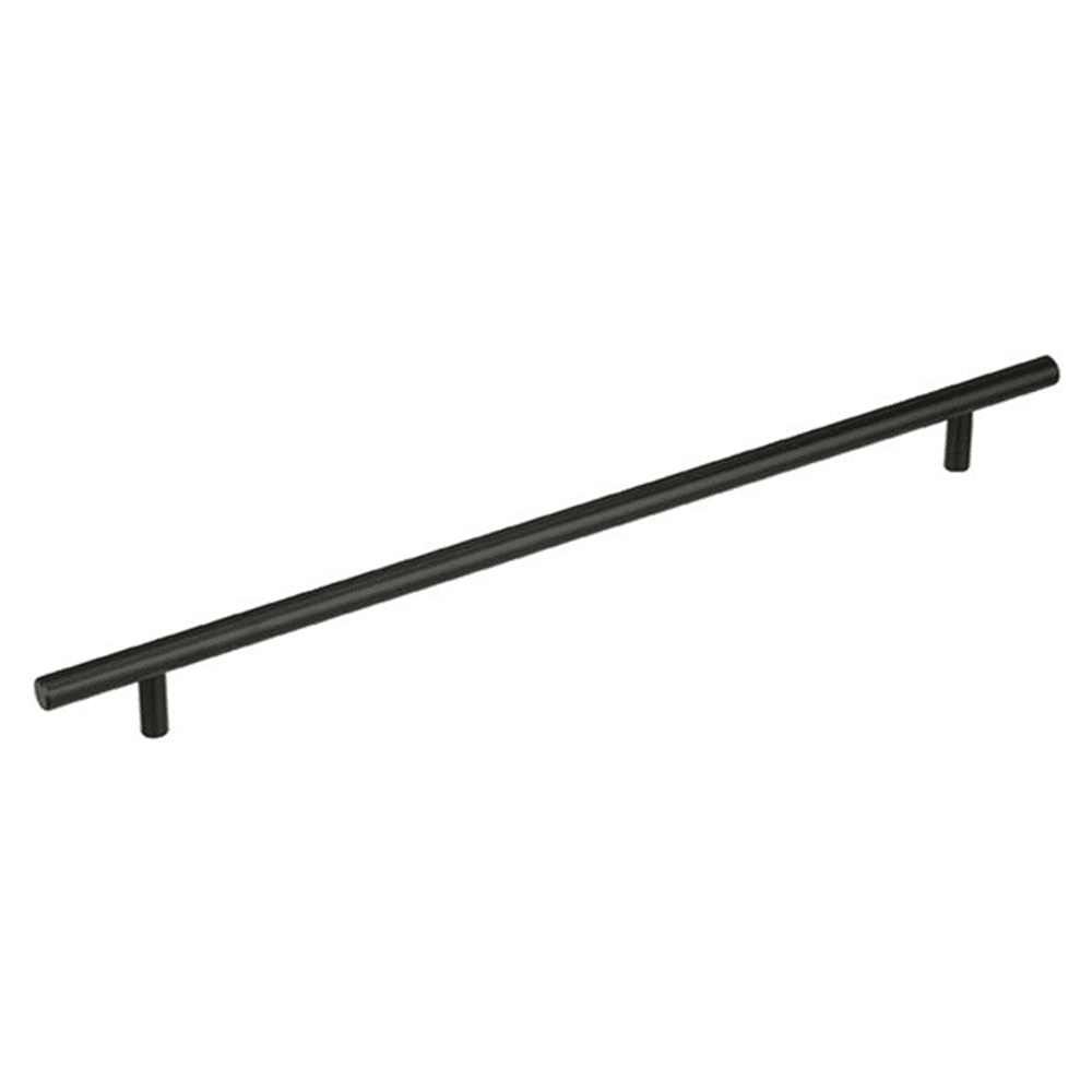 Close-up of Amerock T-Bar Pull in Sterling Nickel finish