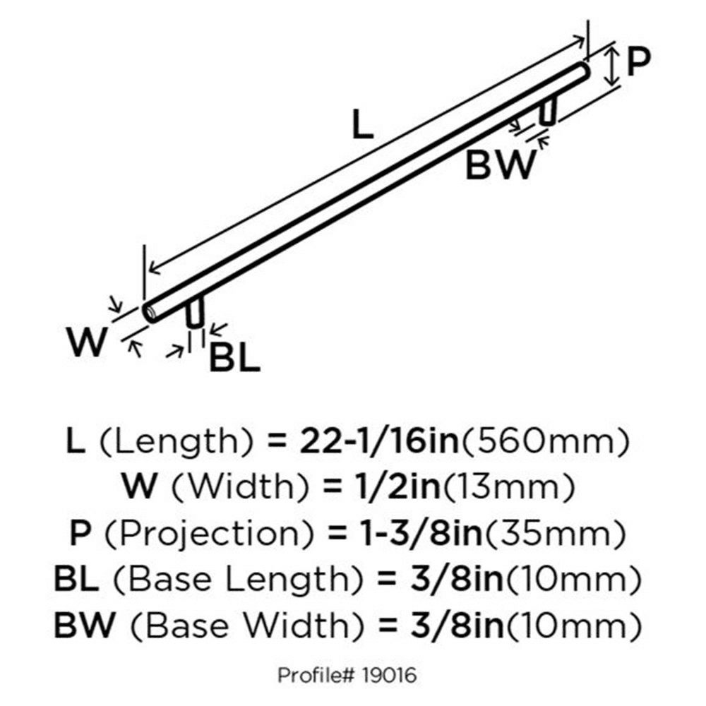 18-7/8" T-Bar Pull, Oil-Rubbed Bronze - Alt Image 2