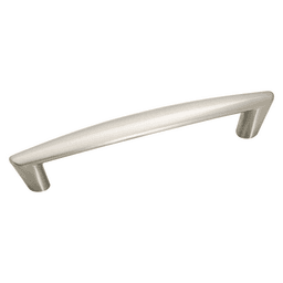 128mm Essential''''Z Angled Pull, Satin Nickel on White Background