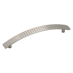128mm Essential''''Z&trade; Dotted Pull, Satin Nickel - Amerock - Clean lines and subtle curves - Form meets function