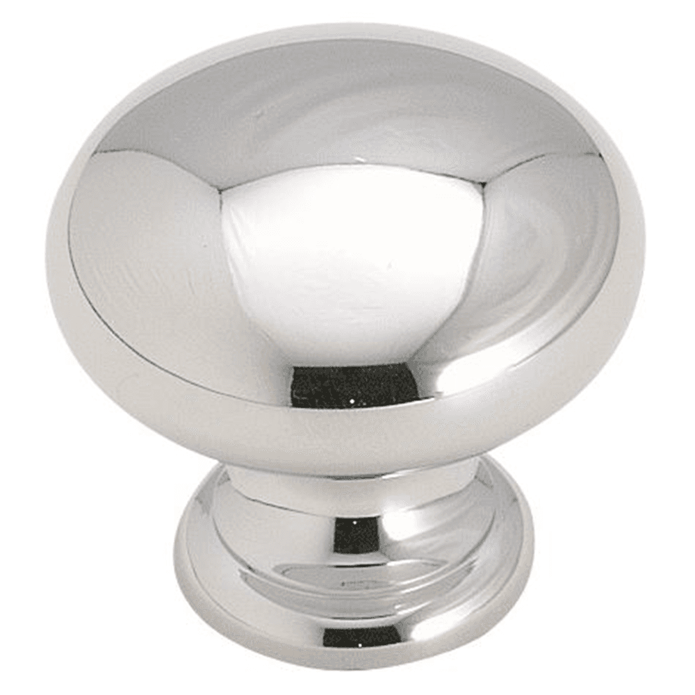 Close-up of Amerock 1-1/4" Allison&trade; Value Round Knob in Black Nickel Finish, 1-3/8" Projection