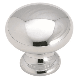 Close-up of Amerock 1-1/4" Allison&trade; Value Round Knob in Black Nickel Finish, 1-3/8" Projection