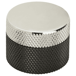 1-1/4" Transcendent Round Knob Matte Black/Polished Nickel