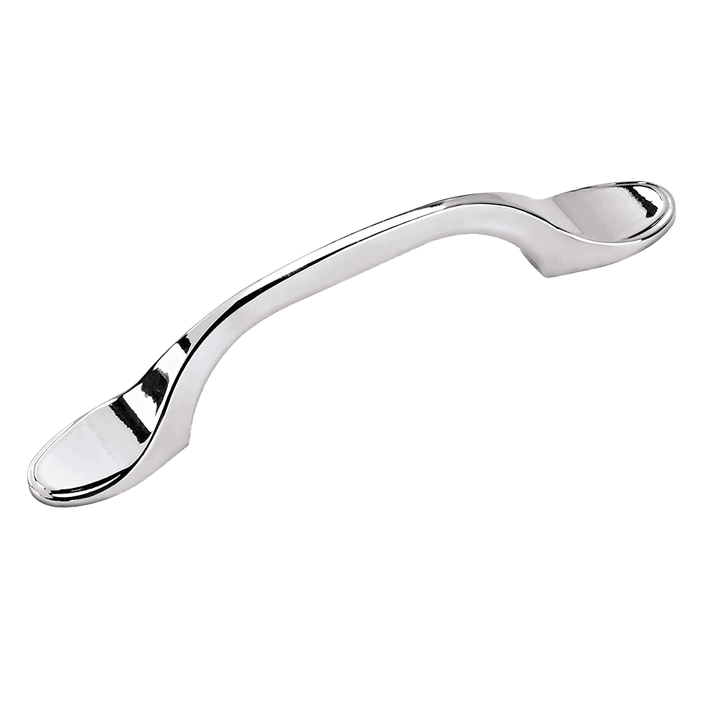 Amerock 3" Allison&trade; Value Hardware Handle Pull in Polished Chrome on White Background