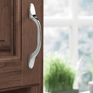 Close-up of Polished Chrome Amerock 3" Allison&trade; Value Hardware Handle Pull