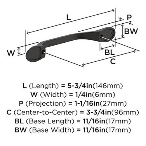 3-3/4" Ravino Cabinet Pull, Champagne Bronze Alt 2 - Image