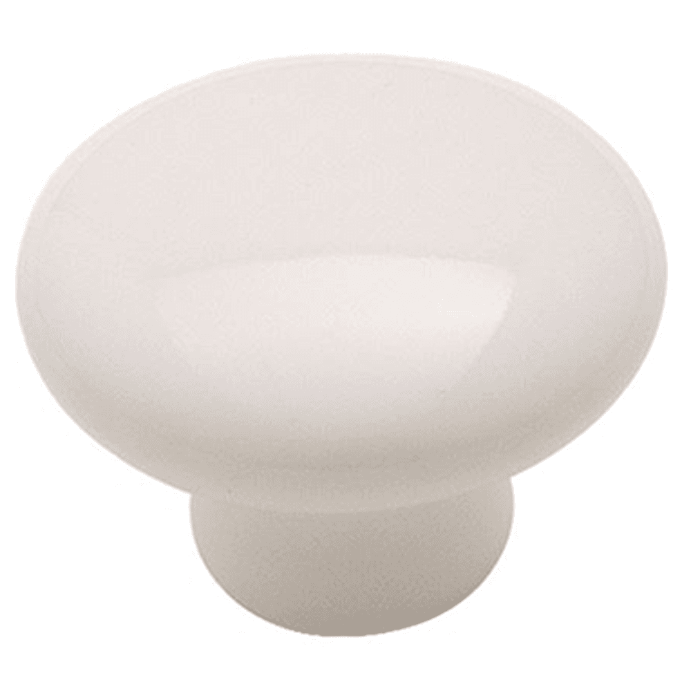 A beautiful and functional 1-1/4" round knob in white from Amerock