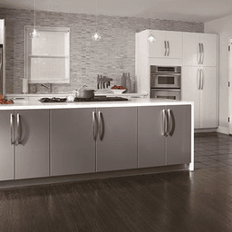 Stainless steel bar pull with clean lines and subtle curves from Amerock's Essential''''Z collection